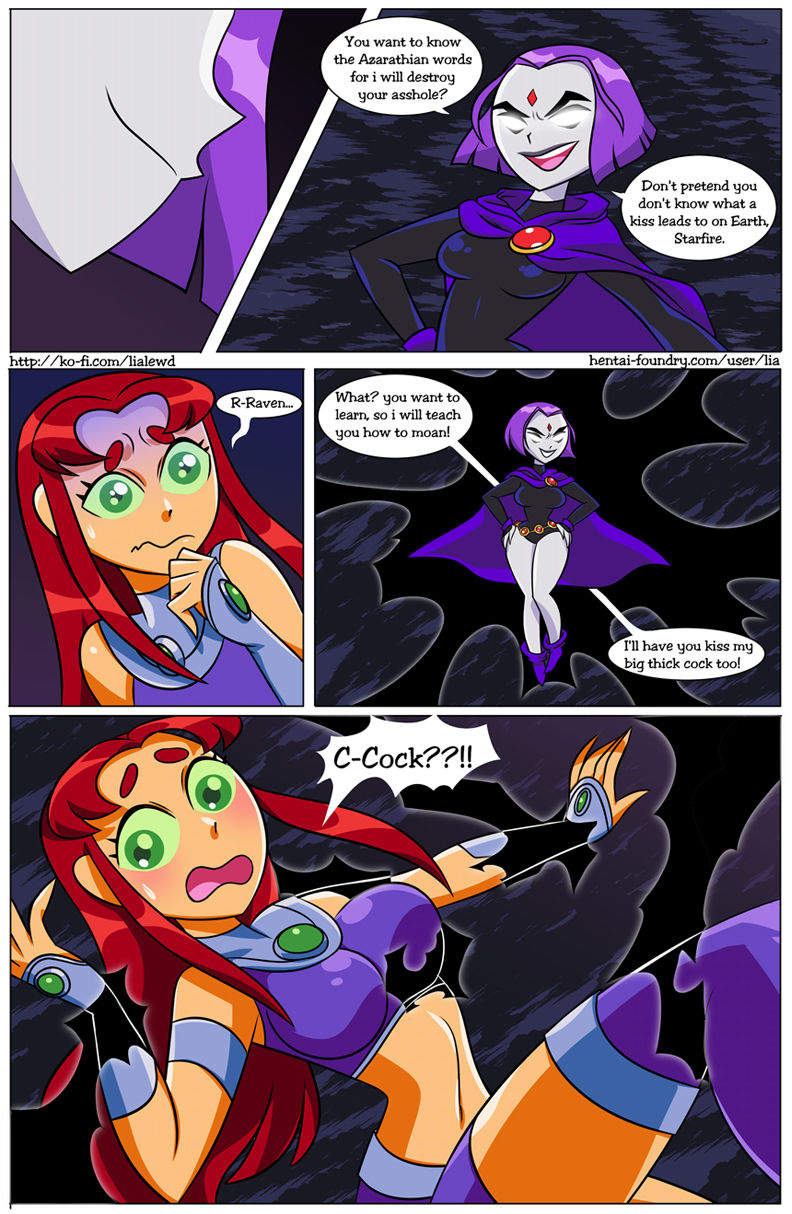 Starfire's Doom - Starfire x Raven Futa Comic - Page 3 - HentaiEnvy